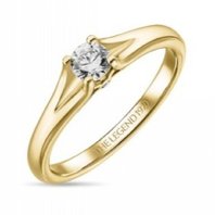 Помолвочное кольцо R01-SL06-020-G2-М13074 из желтого золота, гладкое