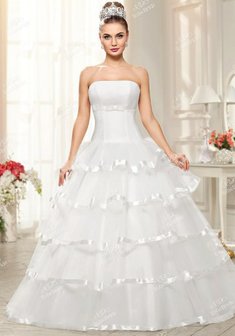 Свадебное платье В54677. С пышной юбкой, длинное без шлейфа.