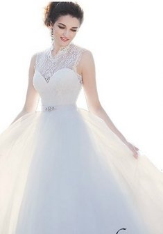 Свадебное платье В54702. С пышной юбкой, длинное без шлейфа.