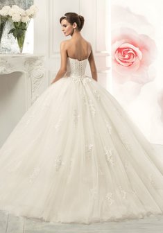 Свадебное платье C54814. С пышной юбкой, длинное со шлейфом.