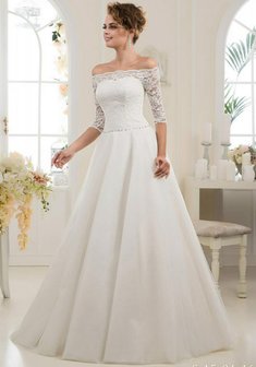 Свадебное платье C54815. А-силуэт, длинное без шлейфа.