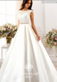 Свадебное платье В55038. С пышной юбкой, длинное со шлейфом.