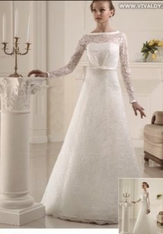 Свадебное платье В55045. А-силуэт, длинное без шлейфа.