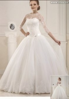 Свадебное платье В55054. С пышной юбкой, длинное без шлейфа.