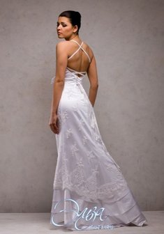 Свадебное платье А55081. С прямой юбкой, длинное без шлейфа.