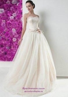 Свадебное платье А55110. С пышной юбкой, длинное без шлейфа.