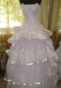 Свадебное платье С55135. С пышной юбкой, длинное без шлейфа.