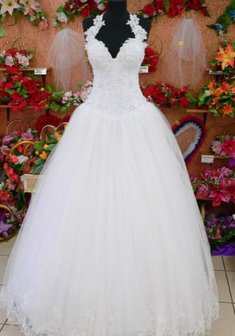 Свадебное платье С55139. А-силуэт, длинное без шлейфа.