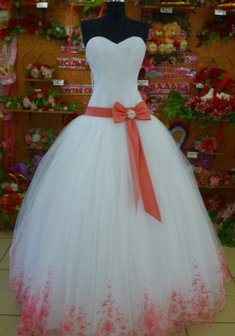 Свадебное платье С55154. С пышной юбкой, длинное без шлейфа.